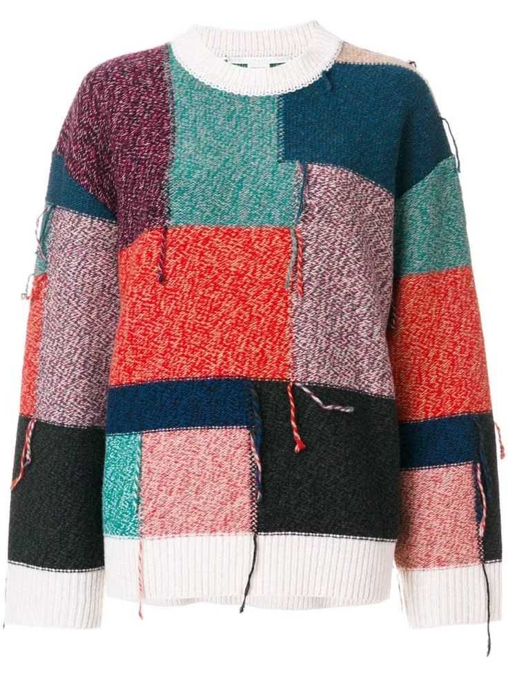 Patchwork knit sweater pattern
