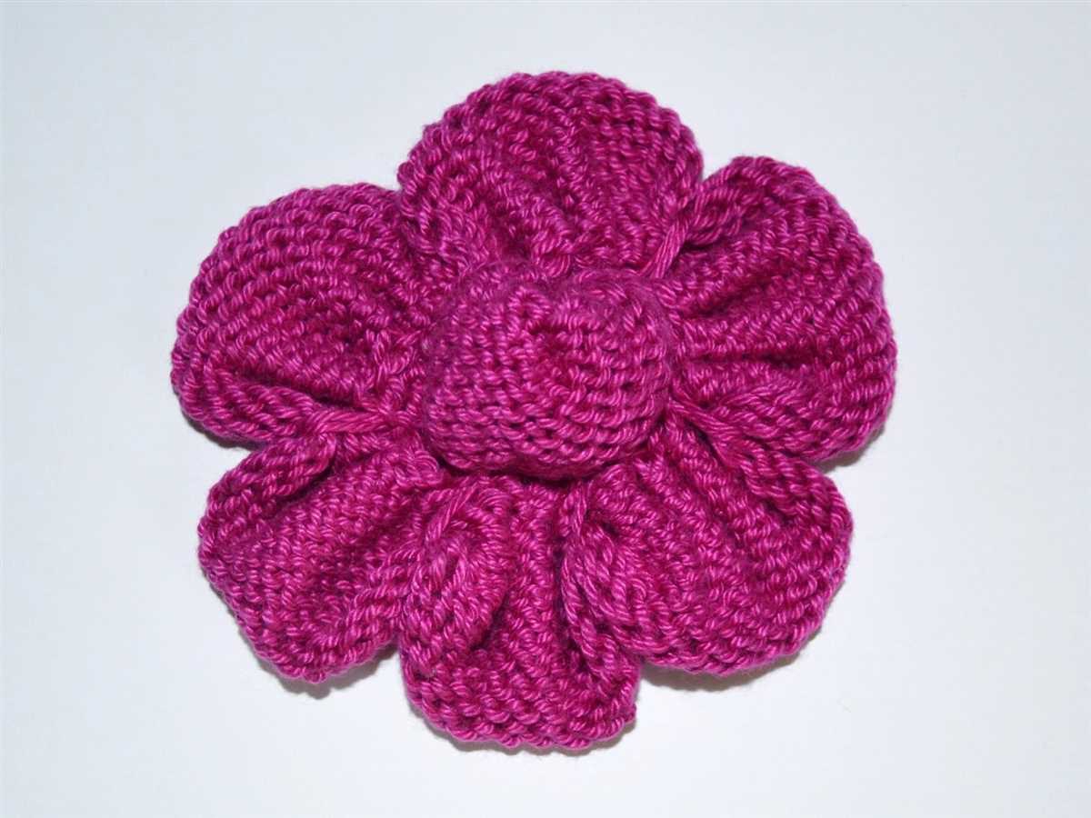 Pattern for knitting flowers easy
