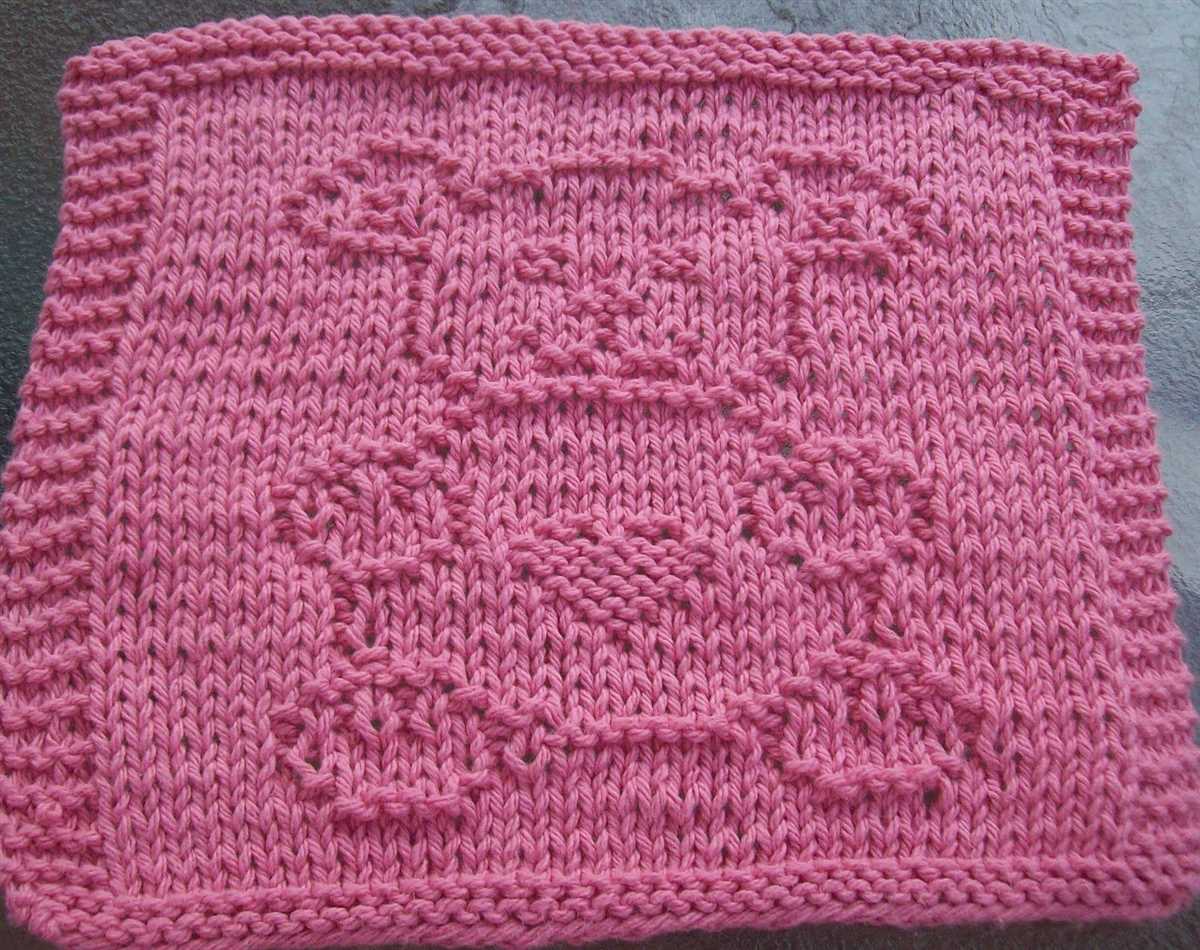 Peaches and cream knitted dishcloth pattern