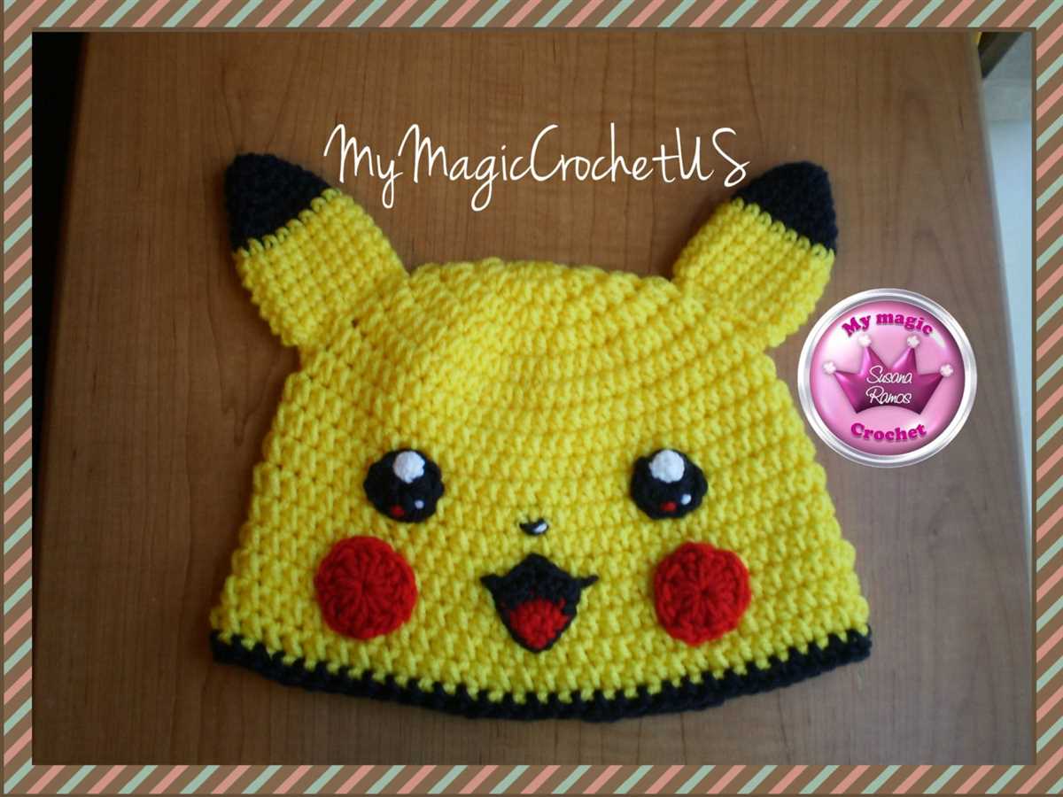 Pikachu knit hat pattern