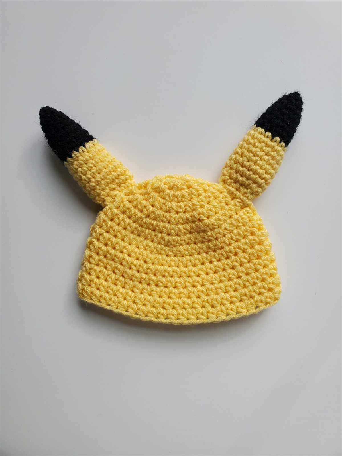 Pikachu knit hat pattern