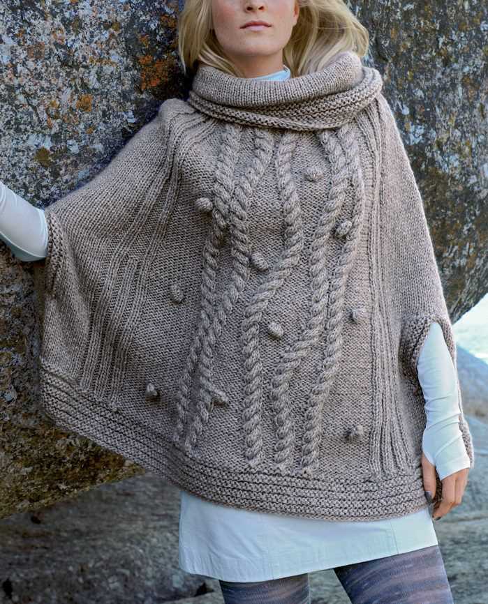 Plus size poncho knitting pattern