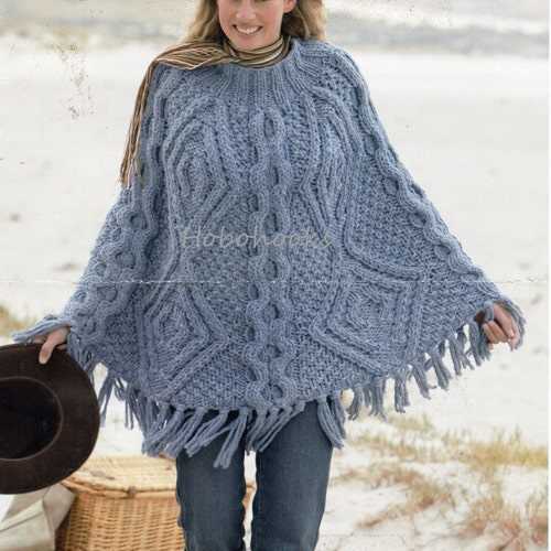 Plus size poncho knitting pattern