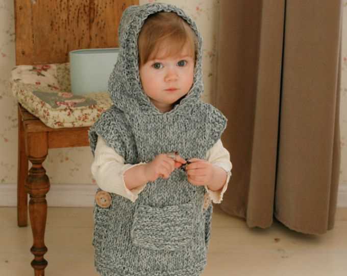 Poncho with hood knitting pattern
