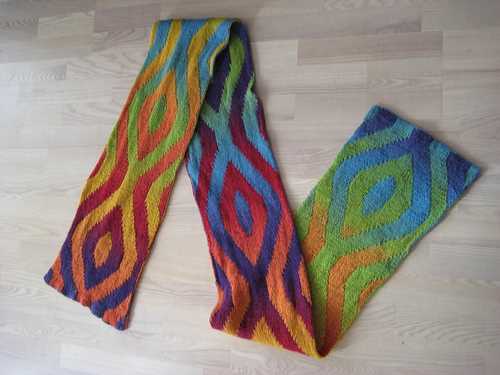 Rainbow scarf knitting pattern