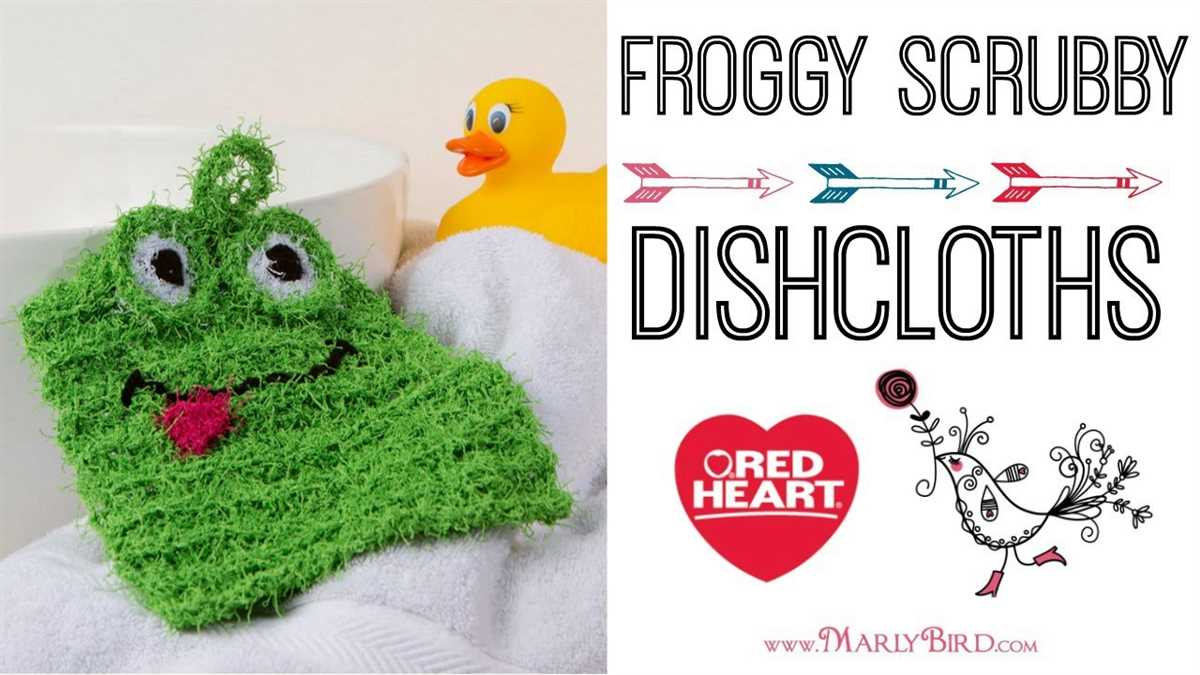 Red heart scrubby knit dishcloth pattern