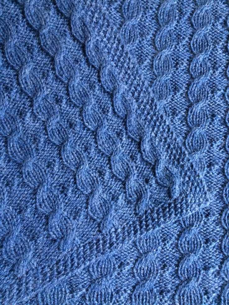 Reversible cable knit blanket pattern