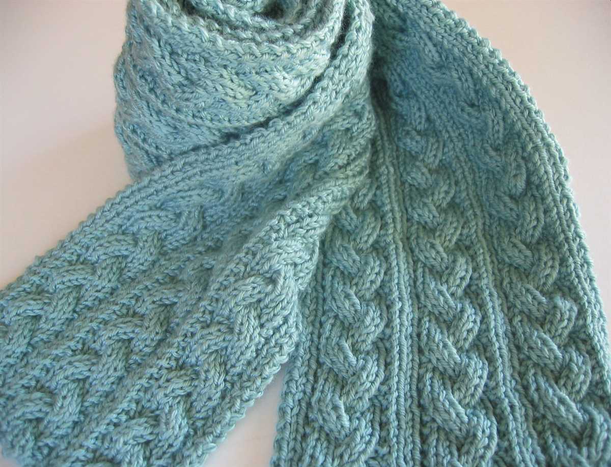 Reversible cable knit scarf pattern