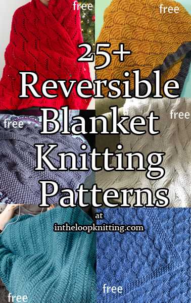 Reversible knitting patterns for blankets