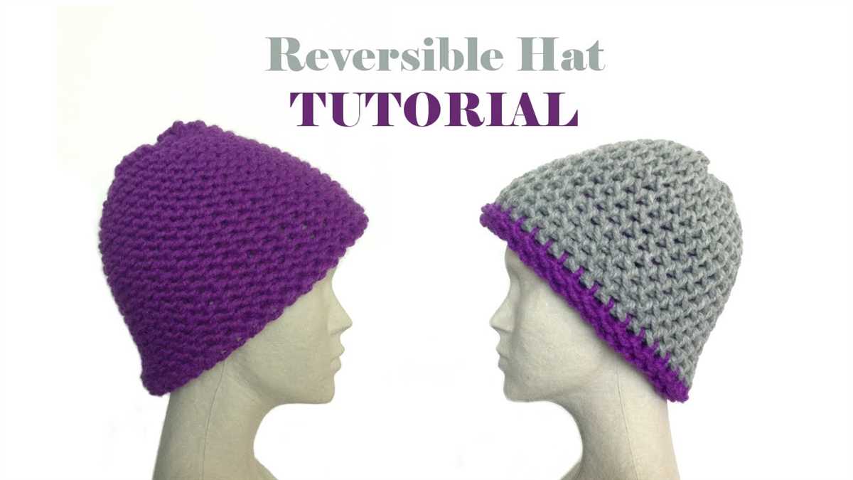 Reversible knit hat pattern