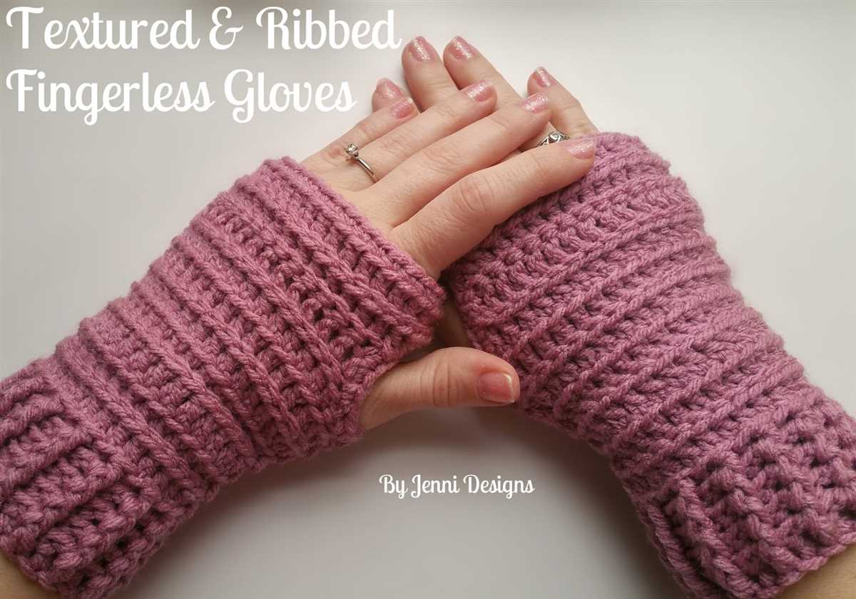 Ribbed fingerless gloves knitting pattern