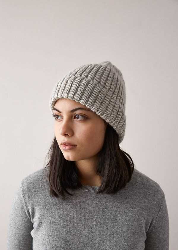 Ribbed knit beanie pattern free