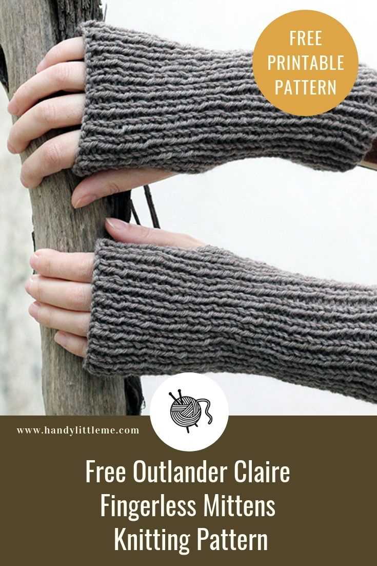 Ribbed fingerless gloves knitting pattern