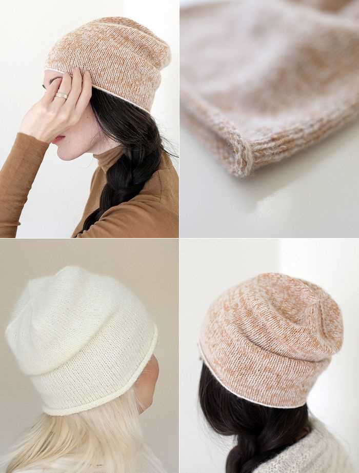 Rolled brim knit hat pattern free