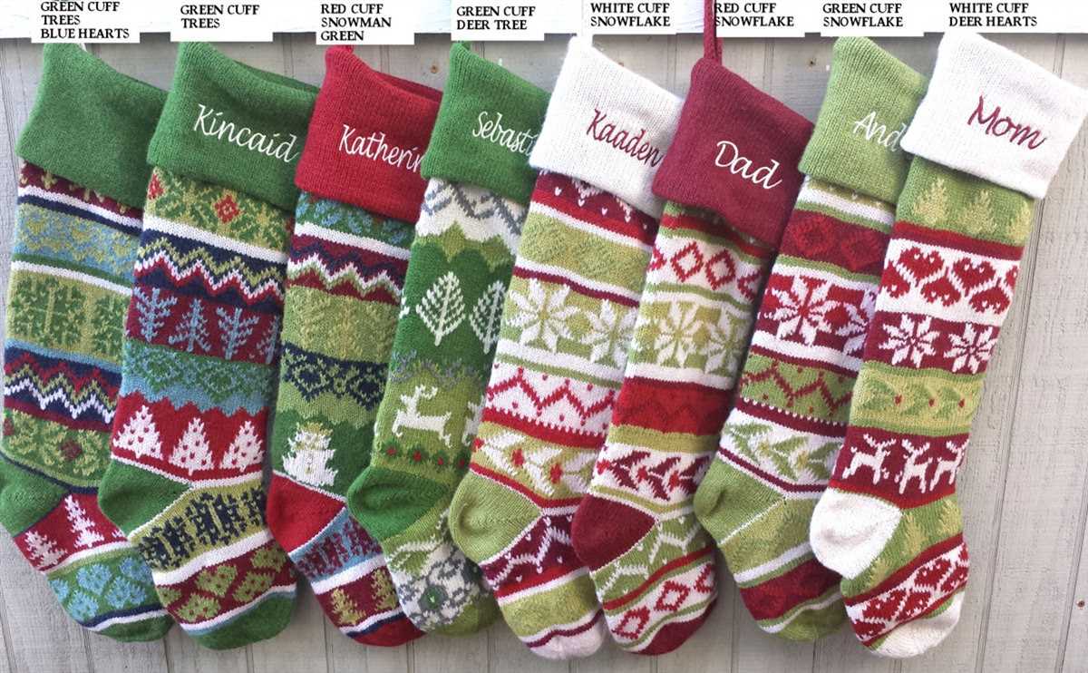 Santa christmas stocking knitting pattern