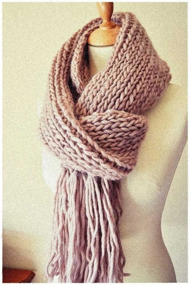 Scarf with tassels knitting pattern