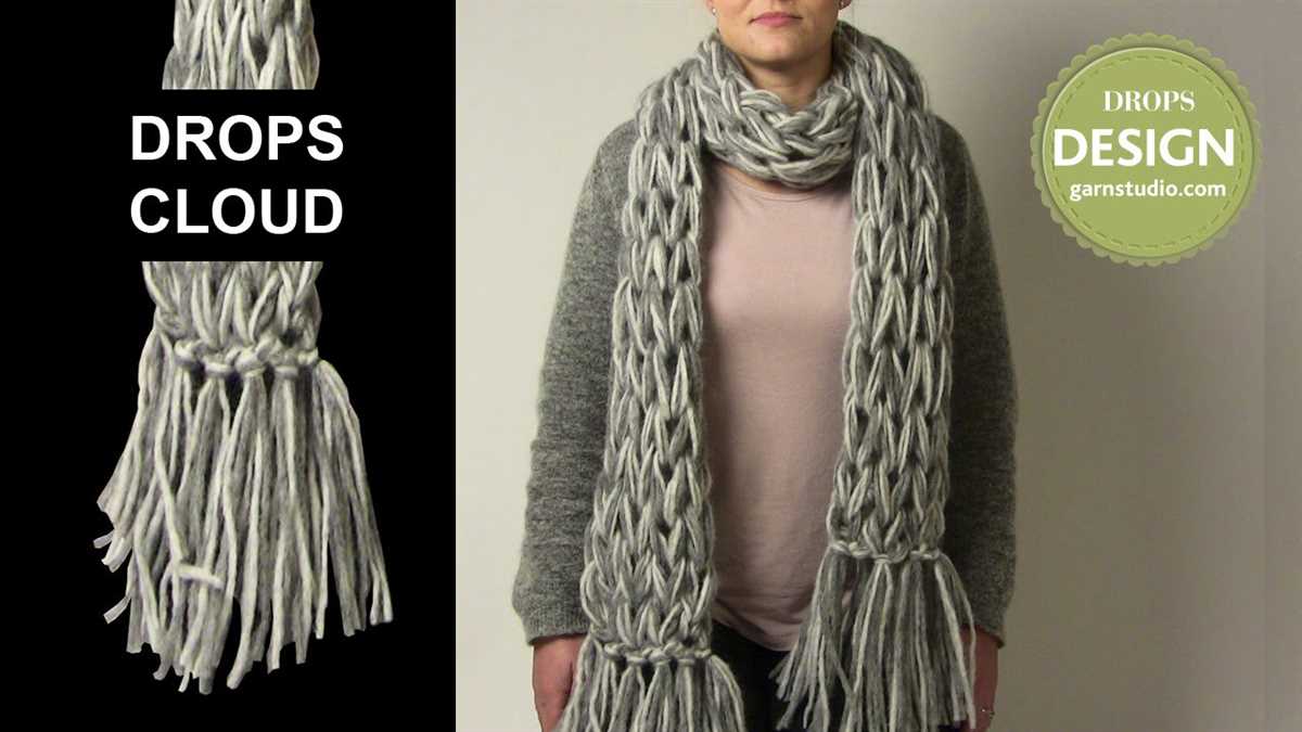 Scarf with tassels knitting pattern
