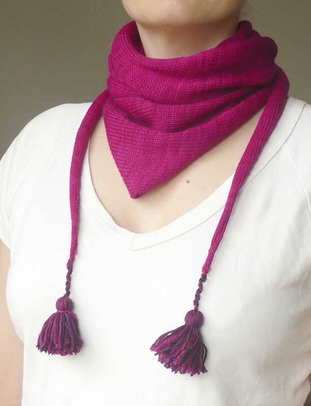Scarf with tassels knitting pattern