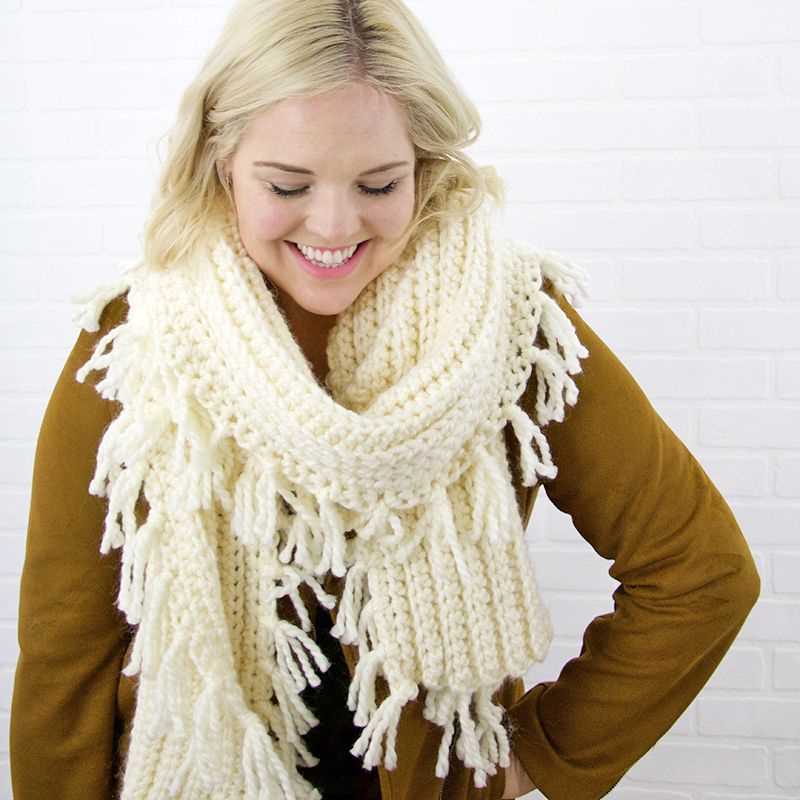 Scarf with tassels knitting pattern