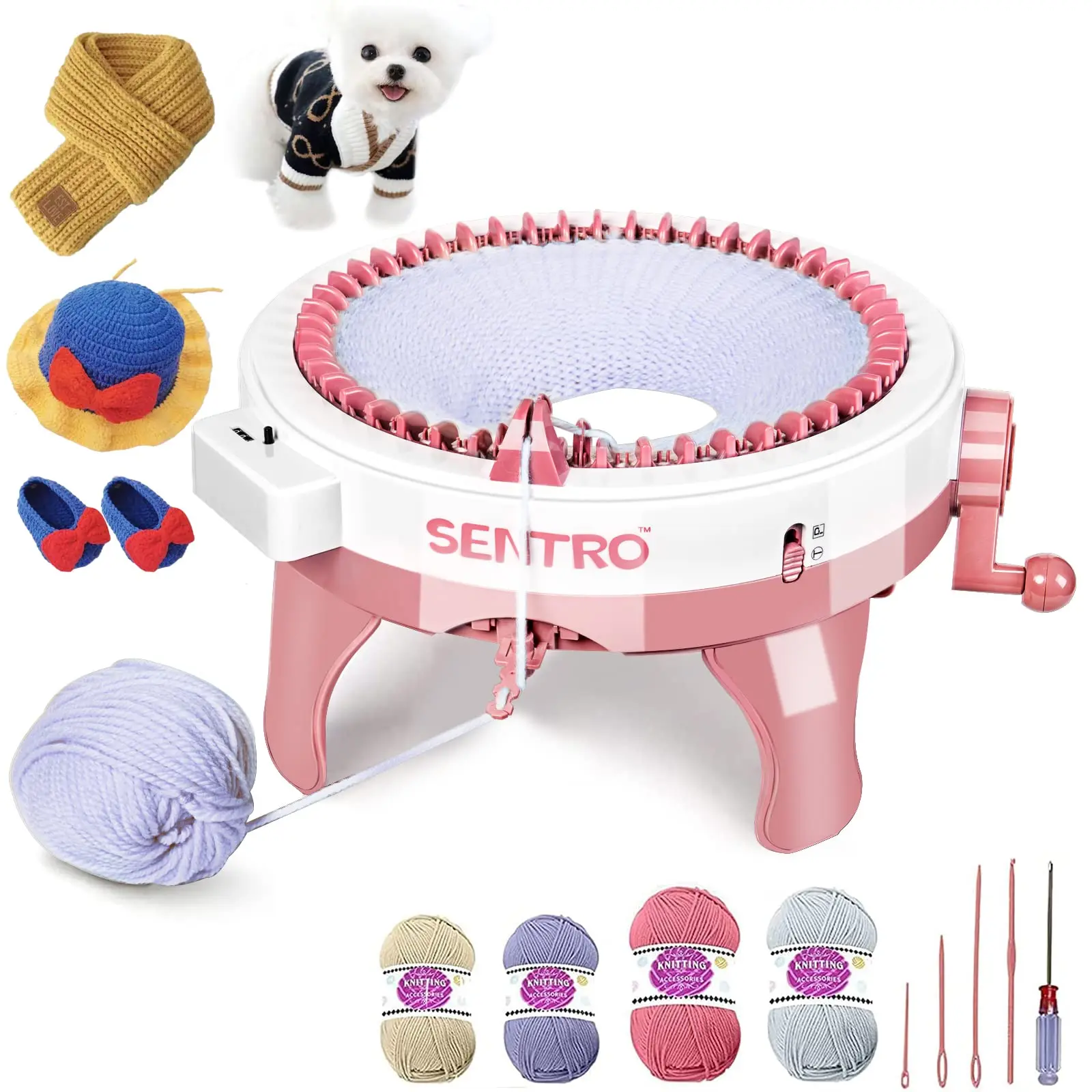Sentro knitting machine blanket pattern