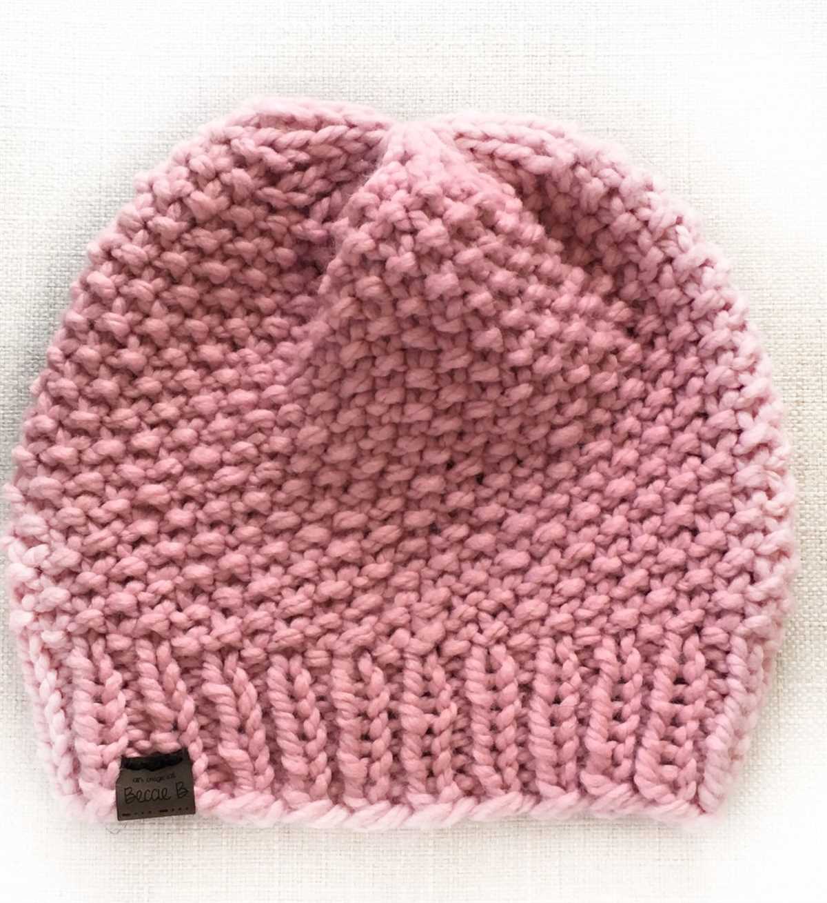 Simple seed stitch beanie knitting pattern free