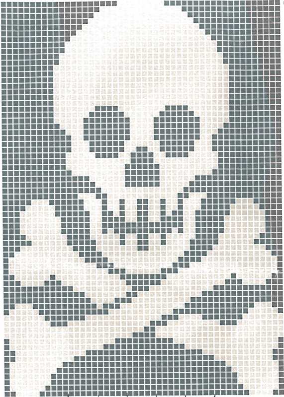Skull and crossbones knitting pattern