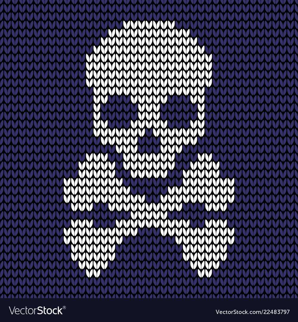Skull knit pattern