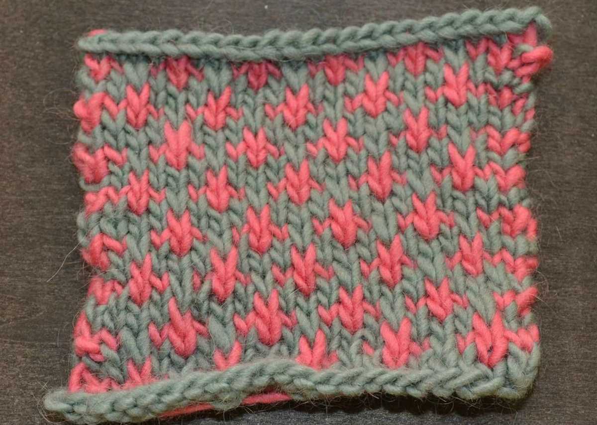 Slip stitch knitting patterns 2 colors