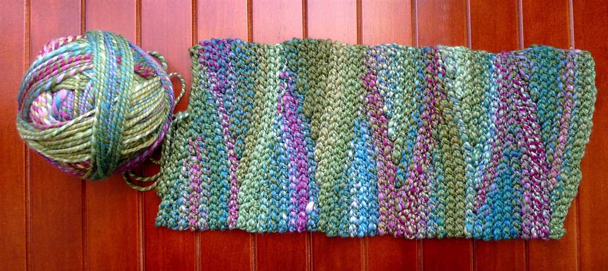 Slip stitch scarf knitting pattern