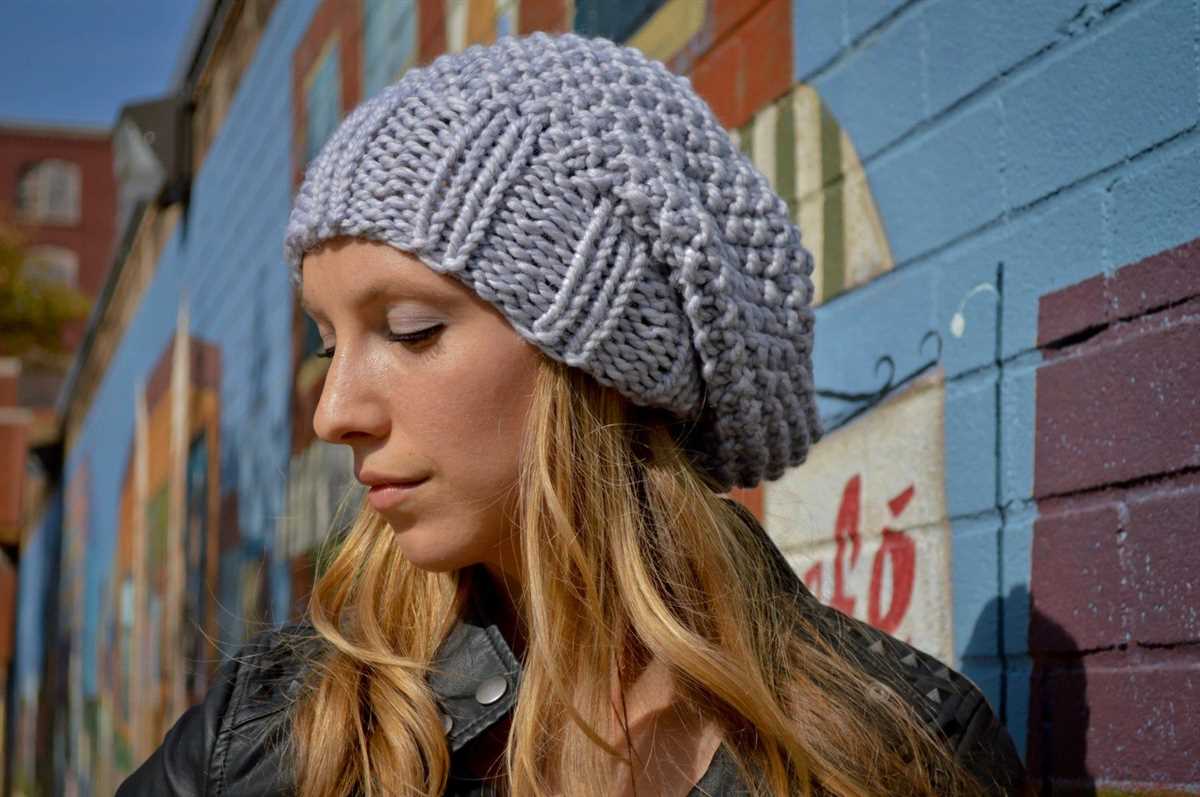 Slouch hat knitting pattern circular needles