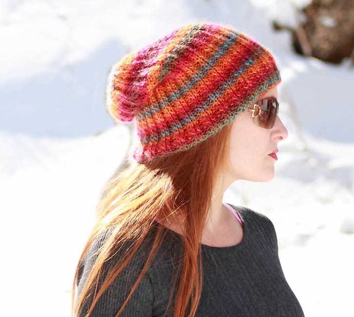 Slouch hat free knitting pattern