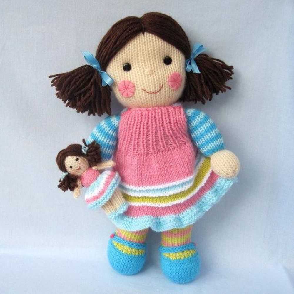 Small knitted doll free pattern