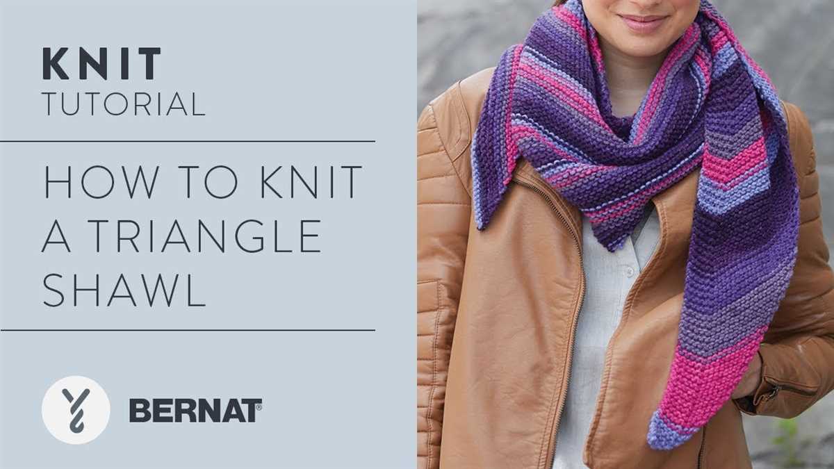 Small triangle scarf knitting pattern