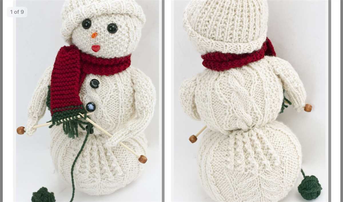 Snowman free knitting pattern
