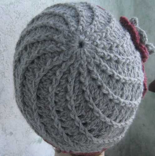 Spiral rib knit hat pattern