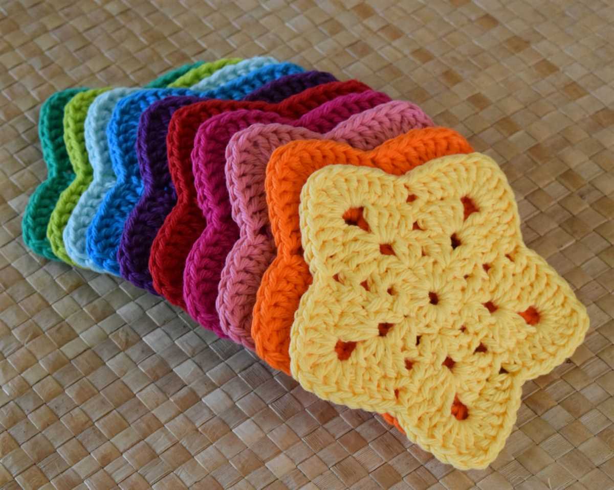 Star coaster knitting pattern