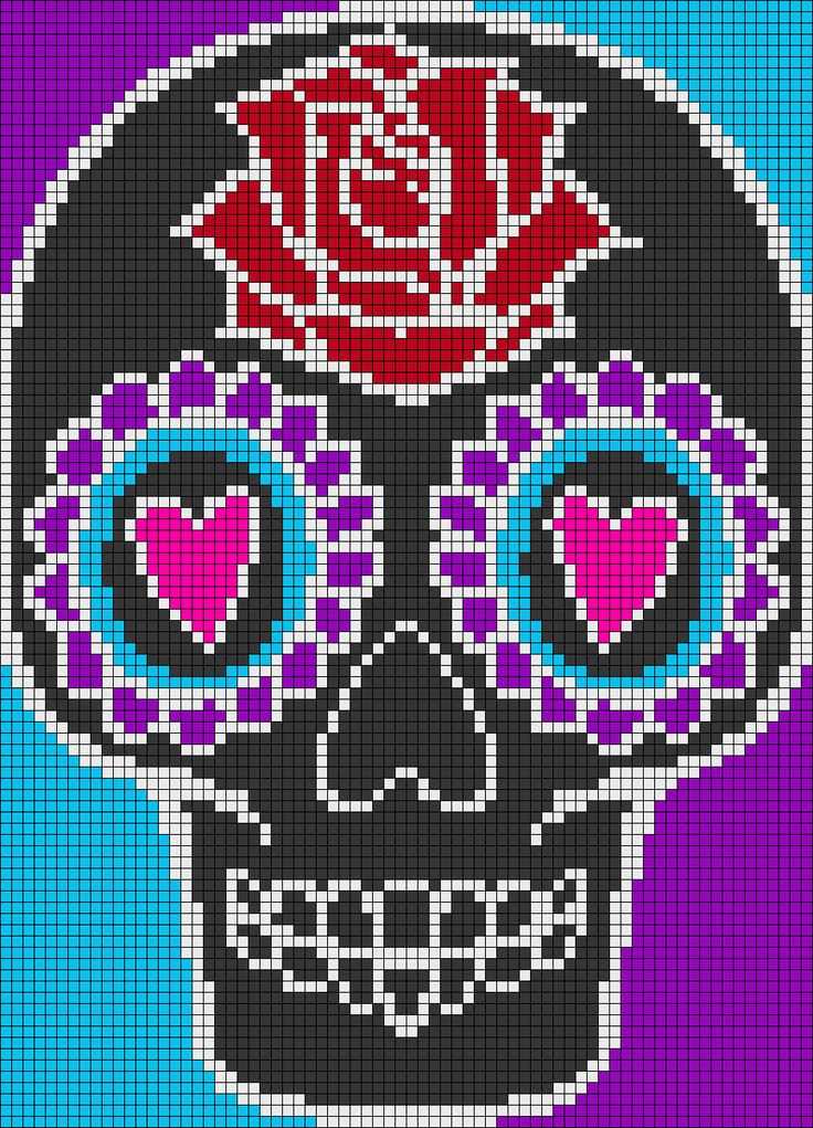 Sugar skull knitting pattern
