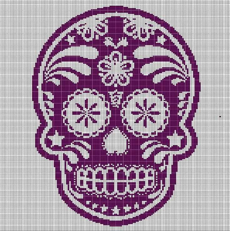 Sugar skull knitting pattern