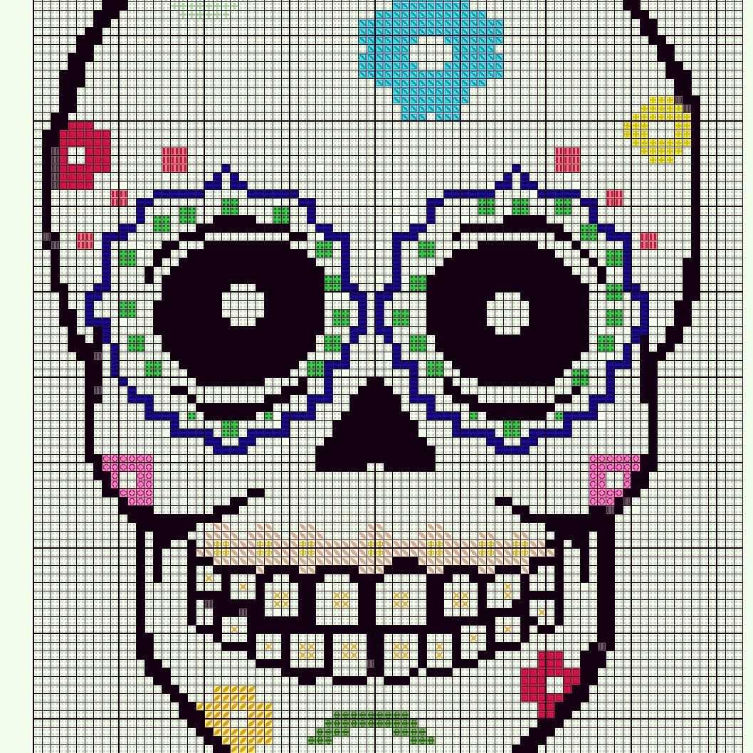 Sugar skull knitting pattern