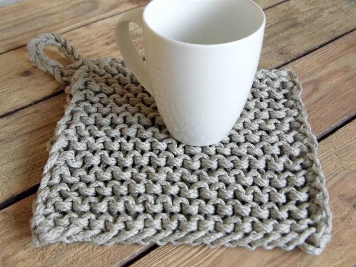 Table mat knitting pattern