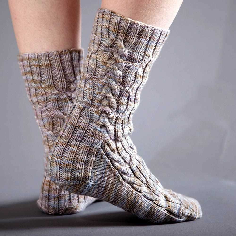 Top down sock knitting pattern