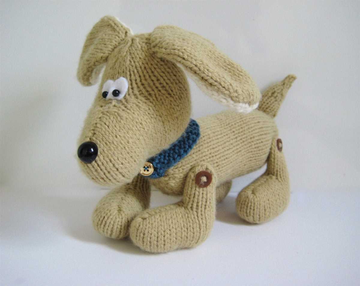 Toy dog knitting pattern