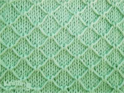 Trellis knitting pattern