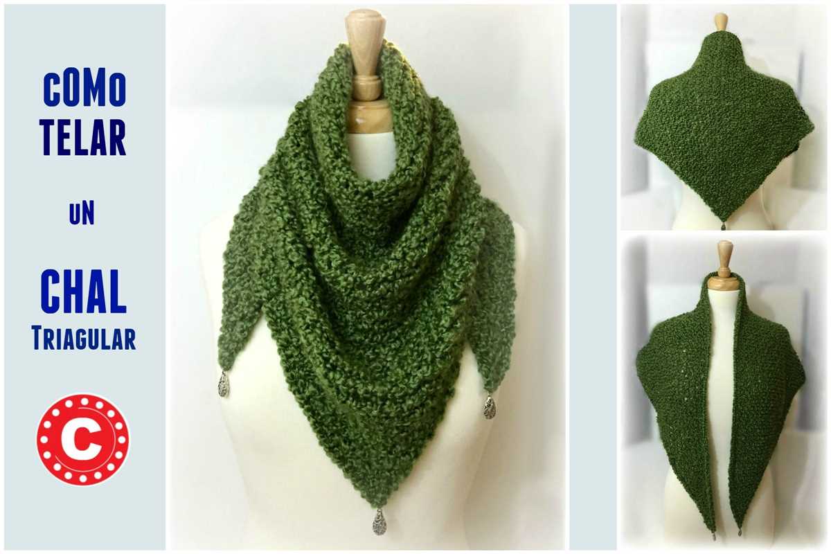 Triangle shawl knitting pattern