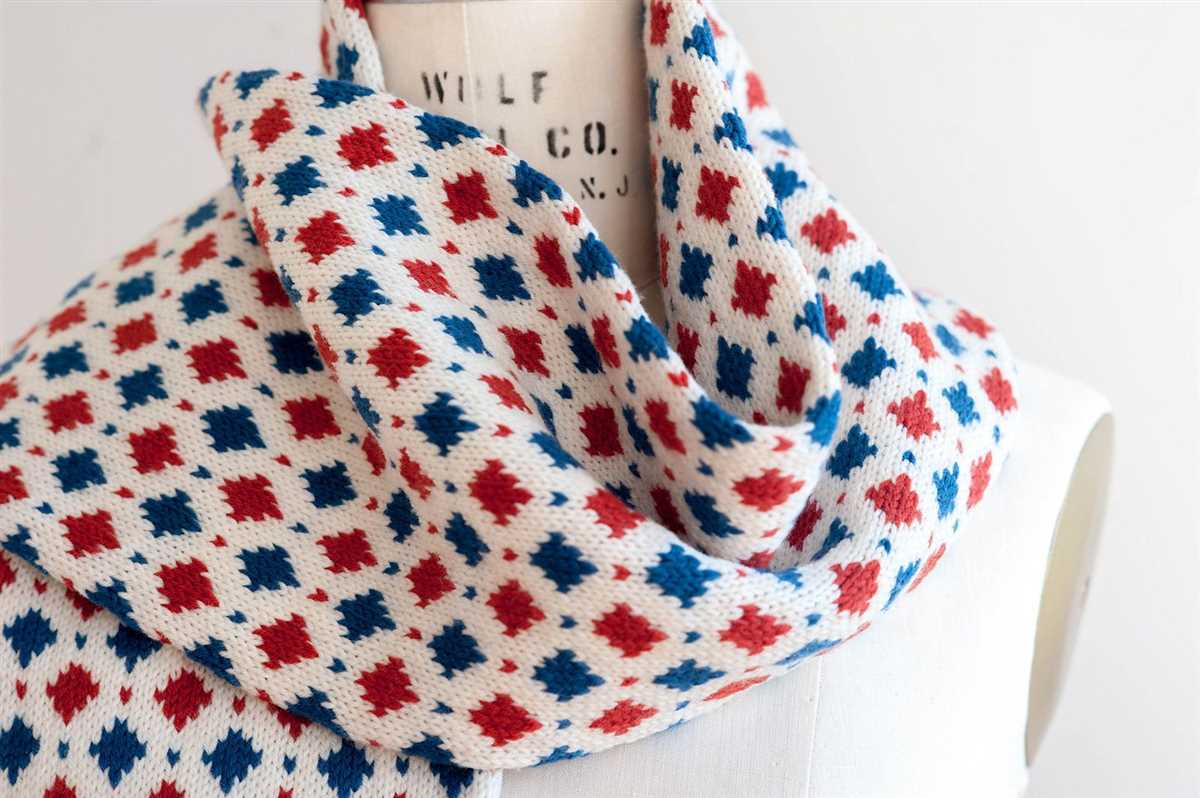 Tubular scarf knitting pattern