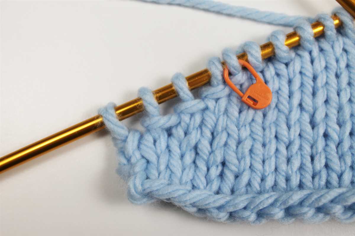 Turn in knitting pattern