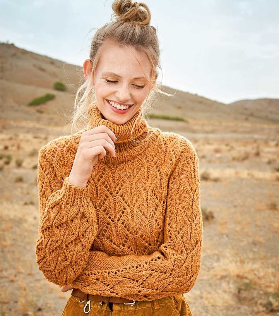 Turtleneck cowl knit pattern