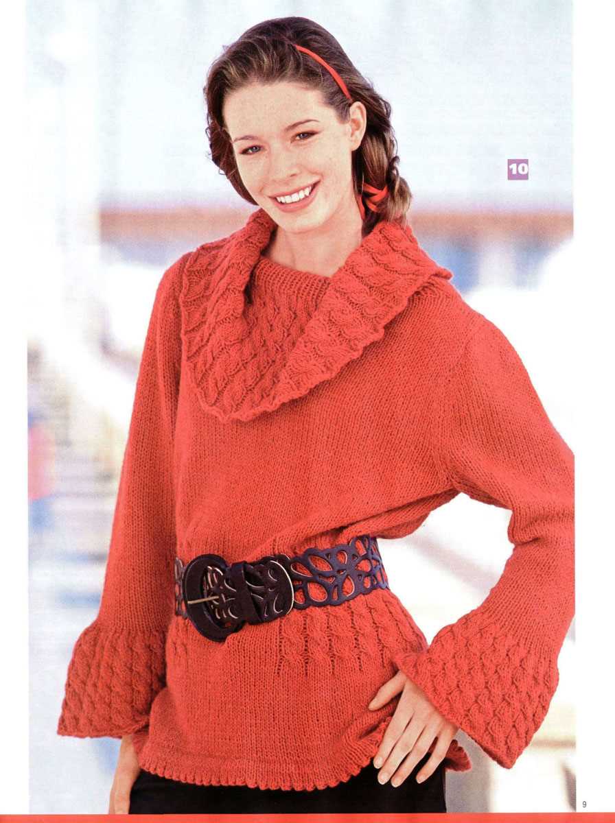 Turtleneck cowl knit pattern
