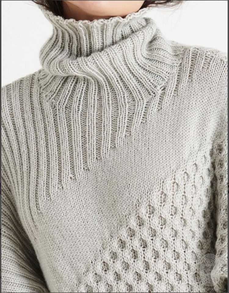Turtleneck cowl knit pattern