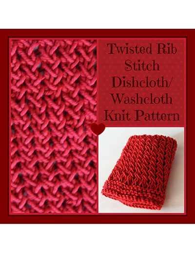 Twisted rib knit hat pattern